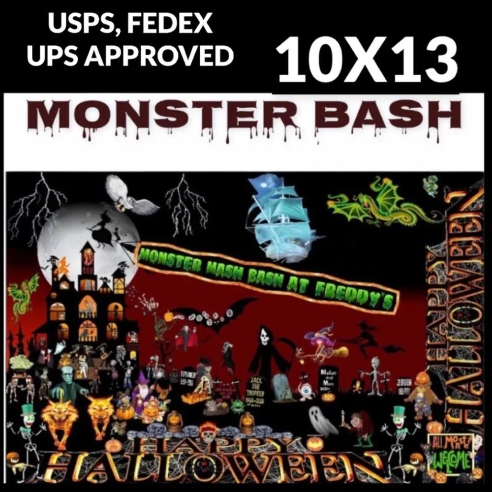 50 10x13 Poly Mailers Halloween Shipping Envelopes PRICE IS FIRM MONSTER Fall - Picture 1 of 8